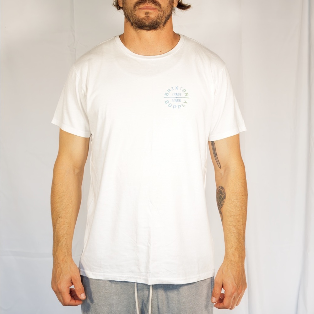 Brixton White Short Sleeve Crew Neck Tee